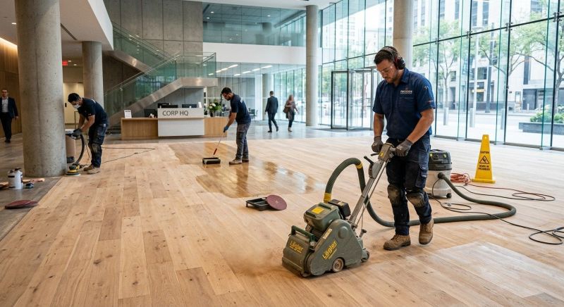 Our team working on Wood Floor Service projects in Hanover, PA