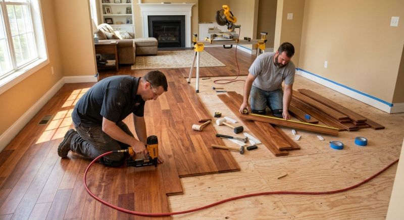 Cherry Floor Installation in York, PA