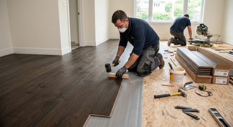 Dark Wood Floor Installation in Hanover, PA