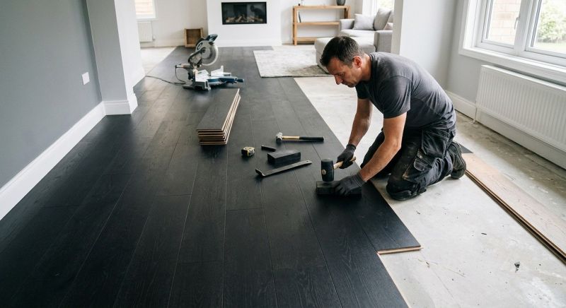 Dark Wood Floor Installation in Hanover, PA